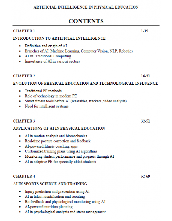 Artificial Intelligence (A.I.) in Physical Education