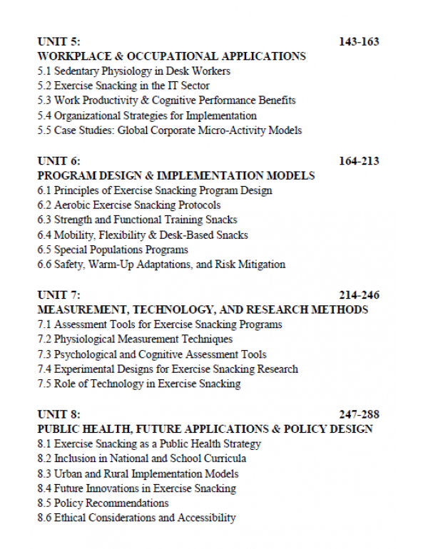 Exercise Snacking: Science, Psychology and Practice