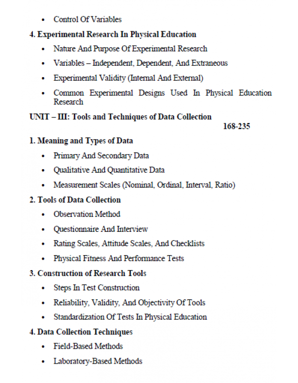 Research Methodology in Physical Education (Based on NEP 2020) 