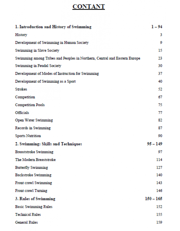 HANDBOOK OF SWIMMING - RULES AND REGULATIONS (COLOR BOOK)