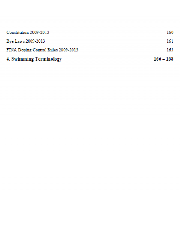 HANDBOOK OF SWIMMING - RULES AND REGULATIONS (COLOR BOOK)