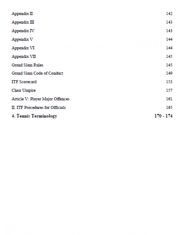HANDBOOK OF TENNIS - RULES AND REGULATIONS (COLOR BOOK)